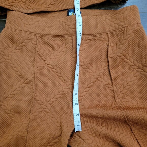 Maeve Flare Pants Cropped Top Set Womens S/M Honey Boho Neutral Chic Versatile - Picture 8 of 14